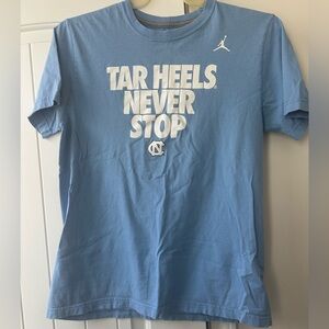 Jordan Nike Tar Heels Blue T-Shirt UNC Sz M
